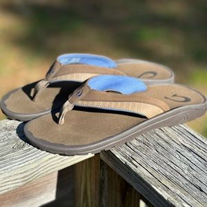 OluKai Ohana Koa sandal flip-flop 13 like new